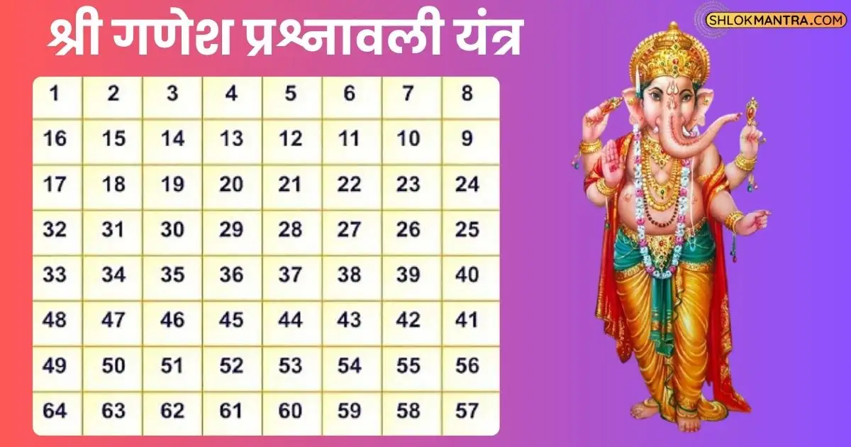 श्री गणेश प्रश्नावली यंत्र (Shri Ganesha Prashanvali Yantra)